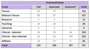 Table showing Approved Promotions and Rank Changes upon Reappointment in 2025.