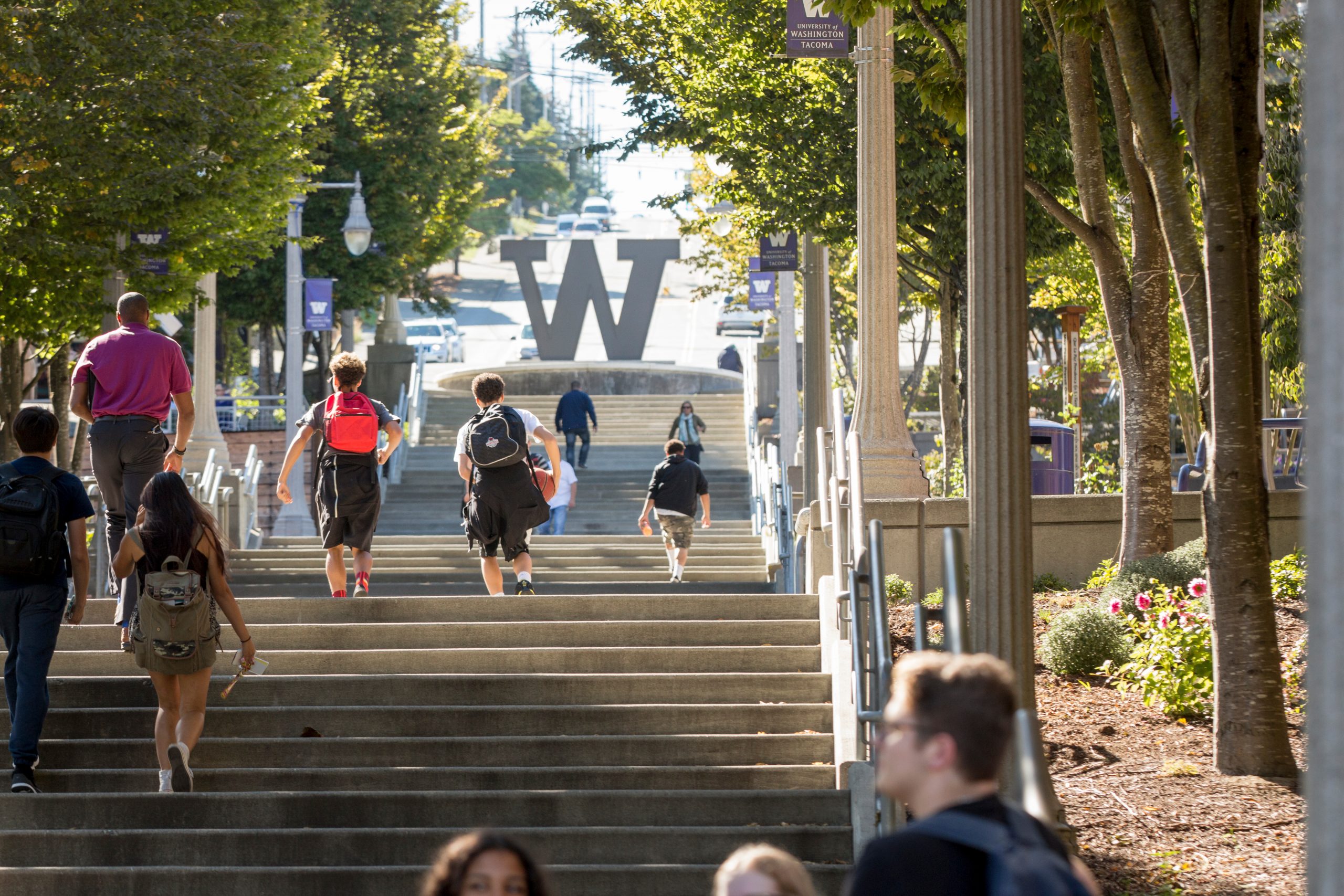 outdoor steps at UW Tacoma